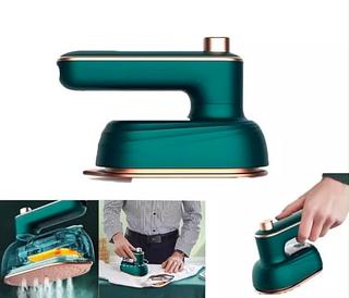 Mini Ferro de Passar Roupa a Vapor Portátil, Bivolt, 33W, Base Cerâmica, Tanque 50ml, Temperatura 170°C