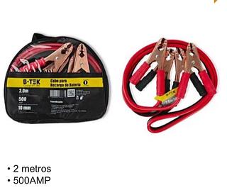 Cabo para Recarga de Bateria 2M 500AMP Modelo: BT-360