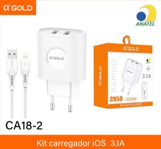 Carregador iPhone 3.1A 2USB CA182