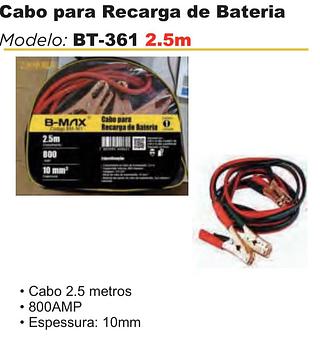 Cabo para recarga de bateria 2.5M BT-361