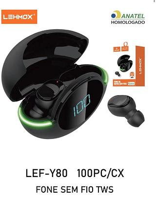 Fone de ouvido sem fio TWS LEF-Y80