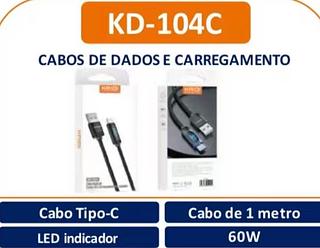 Cabo tipo c 1M com digital 60W KD104C