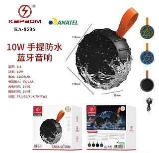 Caixa de som Bluetooth USB cartão memória prova água KA8506
