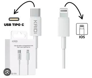 Cabo Carregador Tipo-c Lightning 1m Turbo KD01A