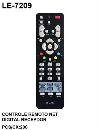 CONTROLE REMOTO NET DIGITAL RECEPDOR LE-7209
