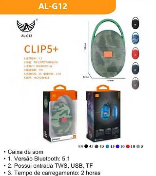 Caixa de som JBL CLIP5+