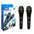 Microfone dinâmico com 2 microfones KP-M0015