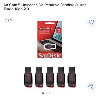 pendrive sandisk 16giga original