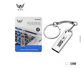 Mini pendrive 32giga metal com ferro para chaveiro original