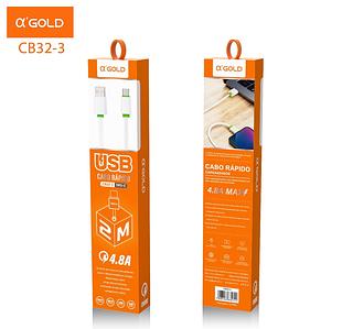 Cabo de carga tipo c 4.8A Cabo de 2 metros CB323