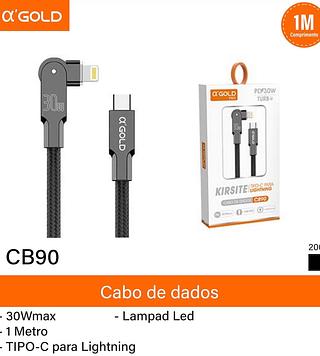 Cabo de dados tipo c iPhone 1M 30Wmax CB90