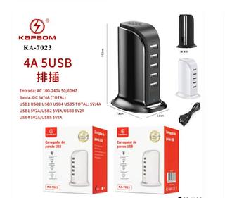 HUB USB (5 USB) 4.A (AC100-240V-50/60H2) DC 5 V) Cód: KA7023