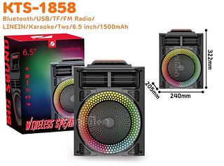 Caixa de som Bluetooth USB cartão memória com RGB KTS1858
