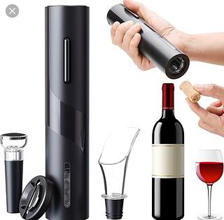 Kit Abridor De Vinho usa pilha Elétrico Com Acessórios Saca Rolhas Elétrico TZ135