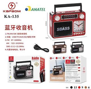 Rádio FM AM Bluetooth KA136 caixa fechado com 30pcs