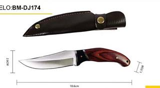 Faca Artesanal Aço Inoxidável Cortes Carnes Vegetais BMDJ174