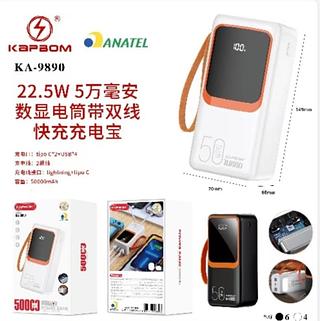 Carregador Portátil (TURBO 22.5W) 50000mAh Cód: KA-9890