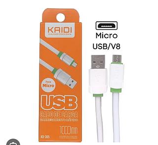 Cabo USB m x Micro USB m 1mt - Kaidi KD305