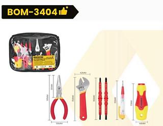 KIT FERRAMENTAS ELETRICISTA ISOLADO 6 PEÇAS BOM3404