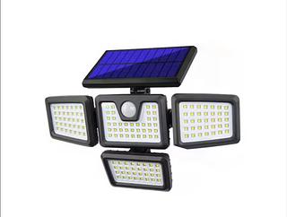 Lâmpada Solar de Jardim com 141 LEDs, Design Ajustável, IP 65 à Prova d'Água, Luz Solar Montada na Parede