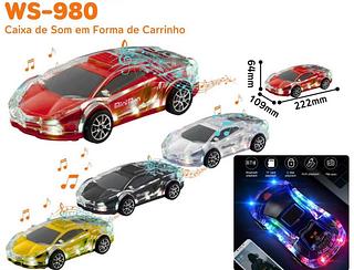 Caixa de Som em Forma de Carrinho Bluetooth WS980