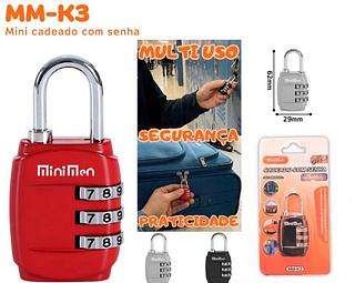 Mini cadeado com senha MMK3