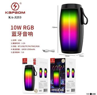 Caixa de som Bluetooth RGB KA3253