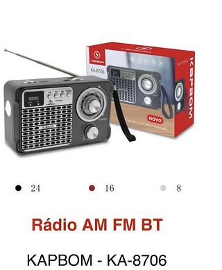 Rádio FM AM Bluetooth com 48pcs