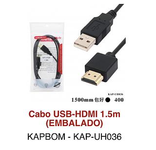 Cabo USB HDMI 1,5M KAP-UH036