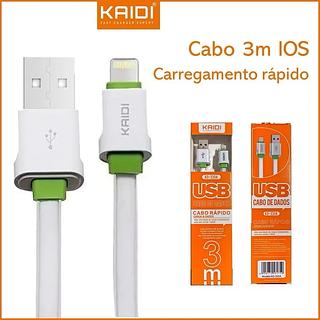 Cabo iPhone/ Lightning KAIDI 3M com 100pcs