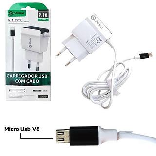 Carregador USB com cabo V8 SH-T800
