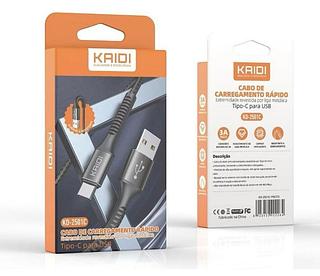 Cabo Tipo-C KAIDI 1M com 200pcs