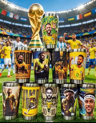 Copo térmico 473ml Copa Do Mundo NeymarJr