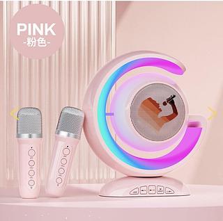 Mini Caixa De Som Com2 Microfone Sem Fio Bluetooth Karaokê com Luz YS110