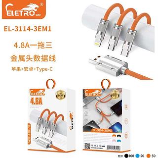 Cabo 3N1 v8 tipo c iPhone EL31143M1