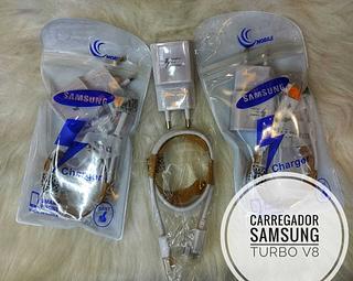 carregador samsung turbo saquinho v8