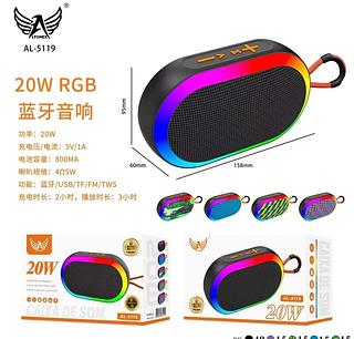 Caixa de som Bluetooth prova água RGB AL5119