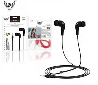 Fone com fio com borrachinha sem microfone F061