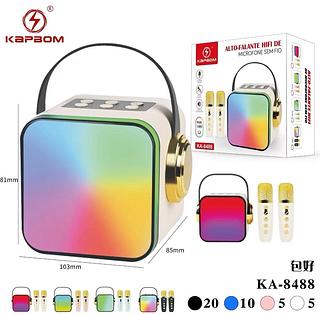 Caixa de som Bluetooth com microfone RGB KA8488